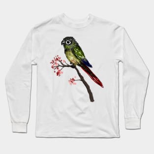 Cute green cheeked conure Long Sleeve T-Shirt